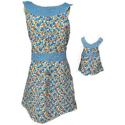 Size 12 Matching Girl And Doll Blue Flower Sundress | Target