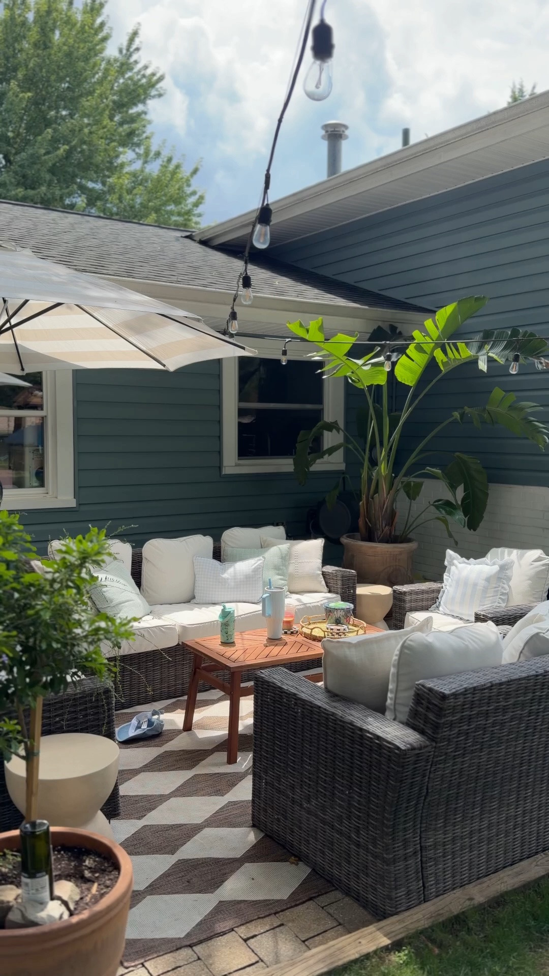 Some recent patio faves — wanted to share the links! Added some blue to the patio and love it out here. Perfect pop of color that it needed 🩵 also forgot to include the link to the umbrella stand we went with - we filled ours with water and it’s been great!! 

Patio finds, Walmart finds, outdoor favorites, my Texas house finds

#LTKSeasonal #LTKHome
