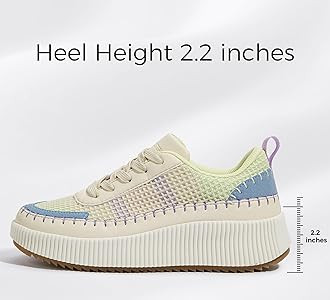 LUCKY STEP Women's Platform Sneakers Rhinestone Fashion Chunky Casual Sparkly Retro Braided Walki... | Amazon (US)