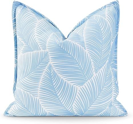 Hofdeco Premium Coastal Hampton Style Patio Indoor Outdoor Pillow Cover Only, 20"x20" Water Resis... | Amazon (US)