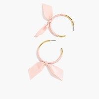 Ribbon-wrapped hoop earrings | J.Crew US