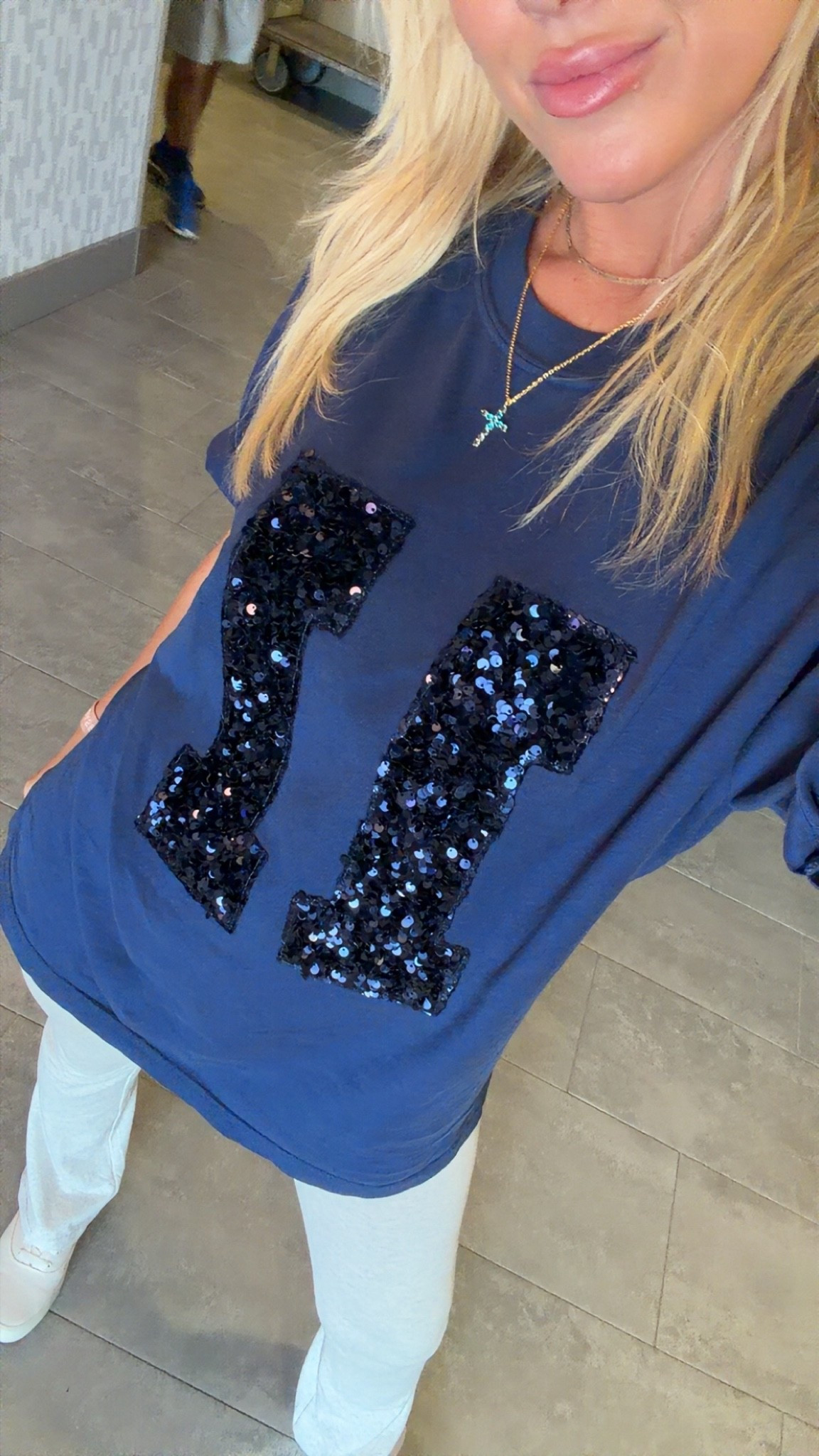 Loved this custom number tee. Ordering in other colors for our next baseball squad ;)