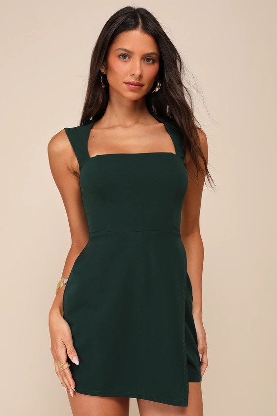 Enticing Endeavors Green Square Neck Sleeveless Skort Romper | Lulus