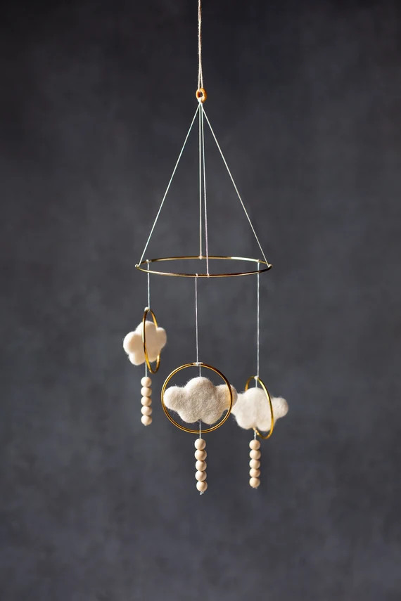 Clouds in Rings Baby Mobile | Etsy (US)