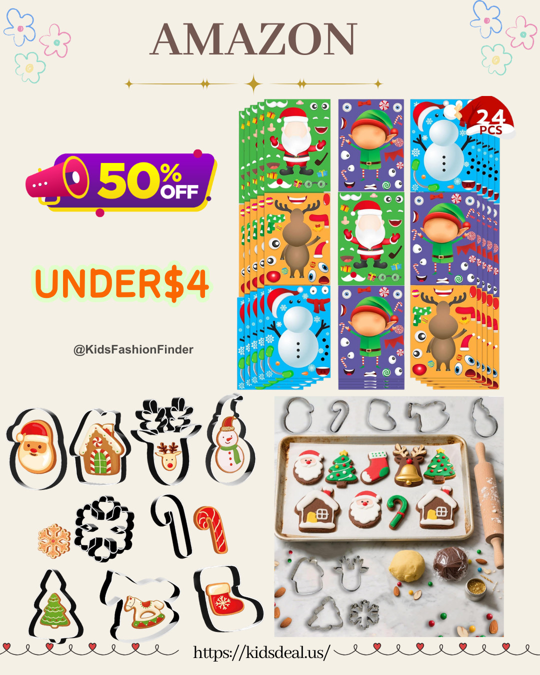 🍪🎄 Christmas Cookie Cutters & Stickers for Kids!

The perfect little goodies for holiday family time — bake Christmas cookies together, decorate with cute shapes, and let kids play with festive stickers! So fun, creative, and full of holiday spirit. ❤️✨

Great for classroom treats, family baking nights, or stocking stuffers!

#ChristmasFun #FamilyTime #HolidayBaking #CookieCutters #ChristmasStickers #KidsActivities #FestiveSeason #MomLife 🎄🍪✨ 

 

#LTKHoliday #LTKmomlife #LTKKids