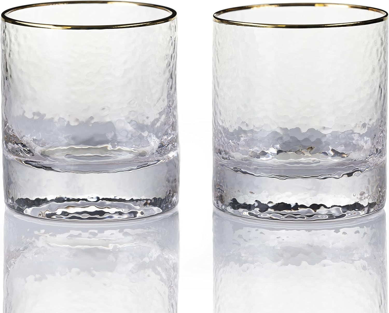 Amazon.com | glacio Hammered Glass 2 Pieces - The Artiko - Handcrafted Cocktail Glass for Scotch ... | Amazon (US)