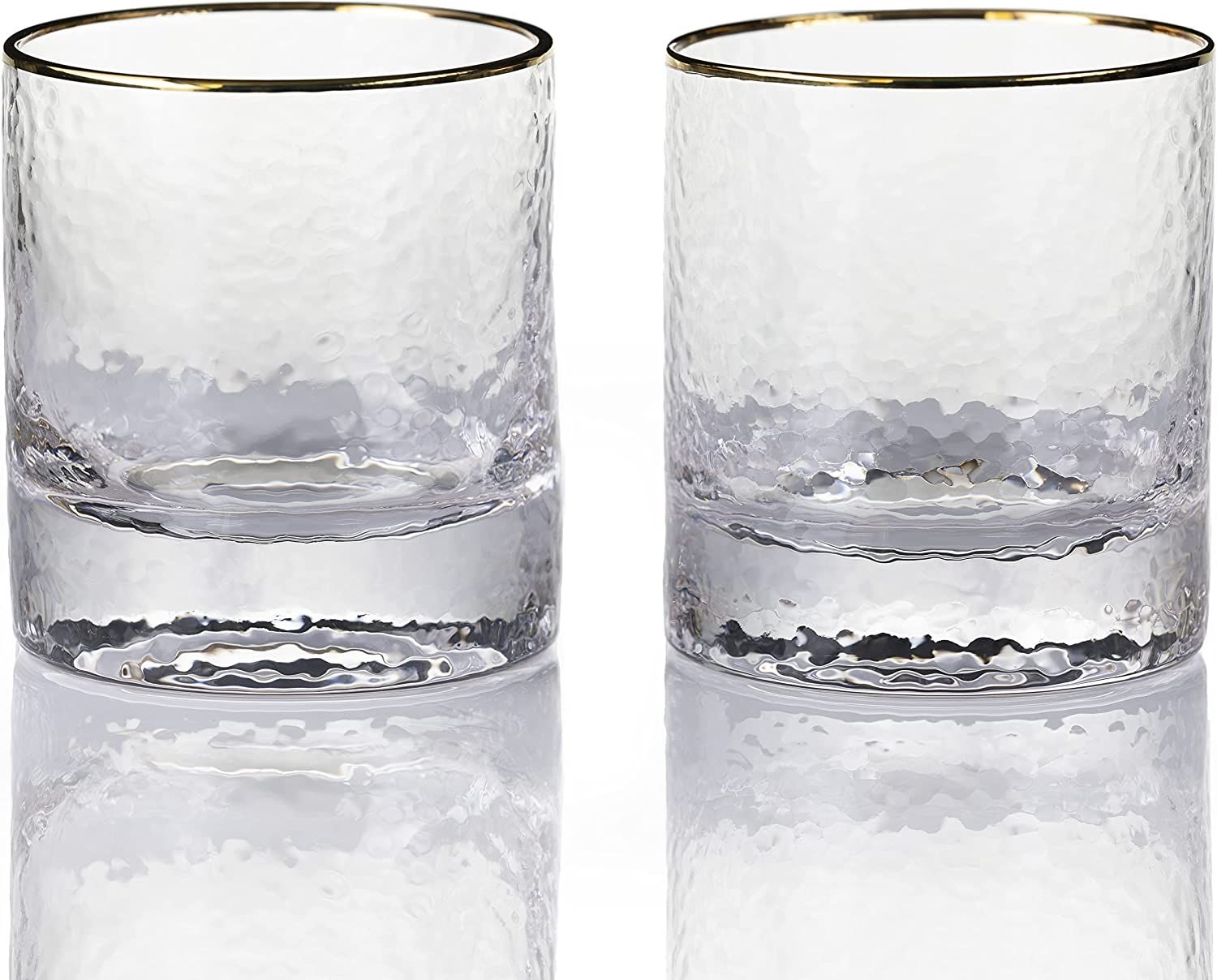 Amazon.com | glacio Hammered Glass 2 Pieces - The Artiko - Handcrafted Cocktail Glass for Scotch ... | Amazon (US)