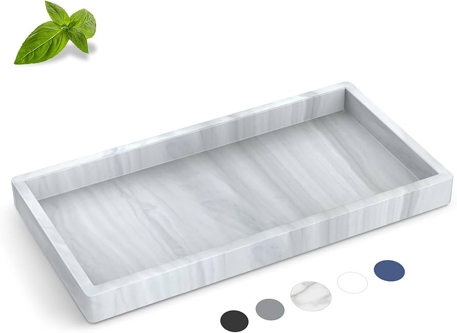 Bathroom Counter Tray,EG-SIPRO High-Grade Thickened Silicone Bathroom Vanity Tray,Shatterproof Du... | Amazon (US)