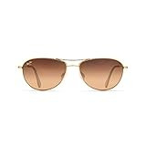 Maui Jim Baby Beach Aviator Sunglasses, Gold Frame/HCL Bronze Lens, One Size | Amazon (US)