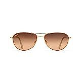 Maui Jim Baby Beach Aviator Sunglasses, Gold Frame/HCL Bronze Lens, One Size | Amazon (US)
