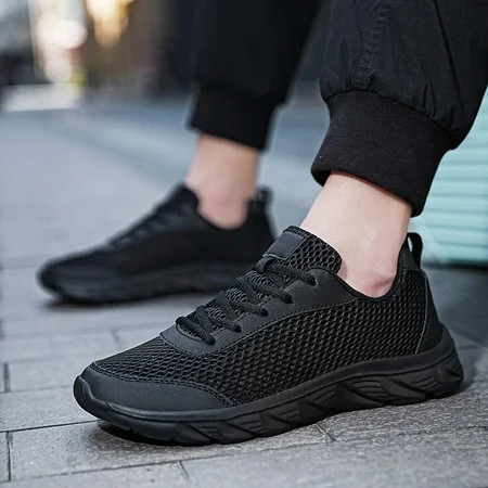Sports Shoes for Men Water Shoes Men Water Shoes Sports Shoes Casual Breathable Fashionable Comfortable Lace Up Mesh Fabric Non Simple Lightweight Suitable For Couples Black 42 | Walmart (US)