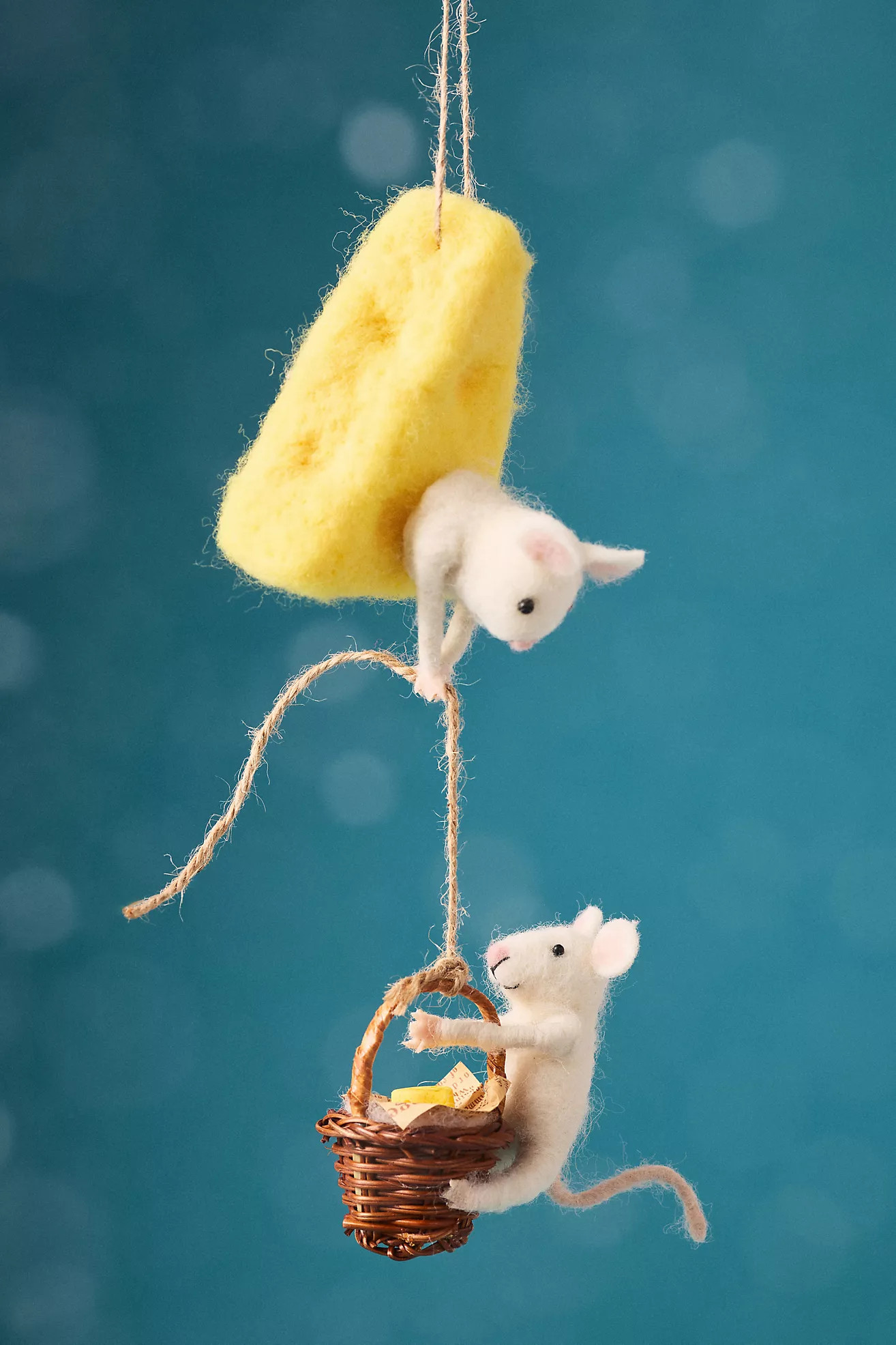 Felt Mouse and Cheese Ornament | Anthropologie (US)