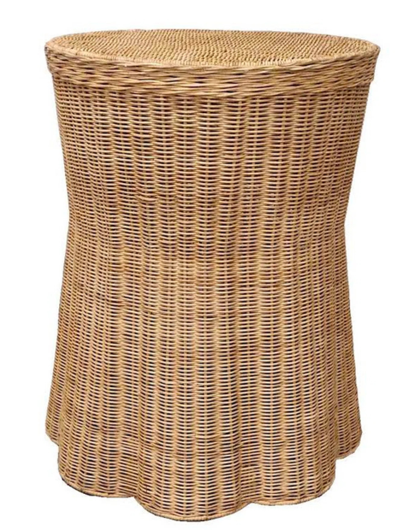 Bayou Breeze Brouillette SCALLOPED WICKER STOOL TABLE | Wayfair | Wayfair North America