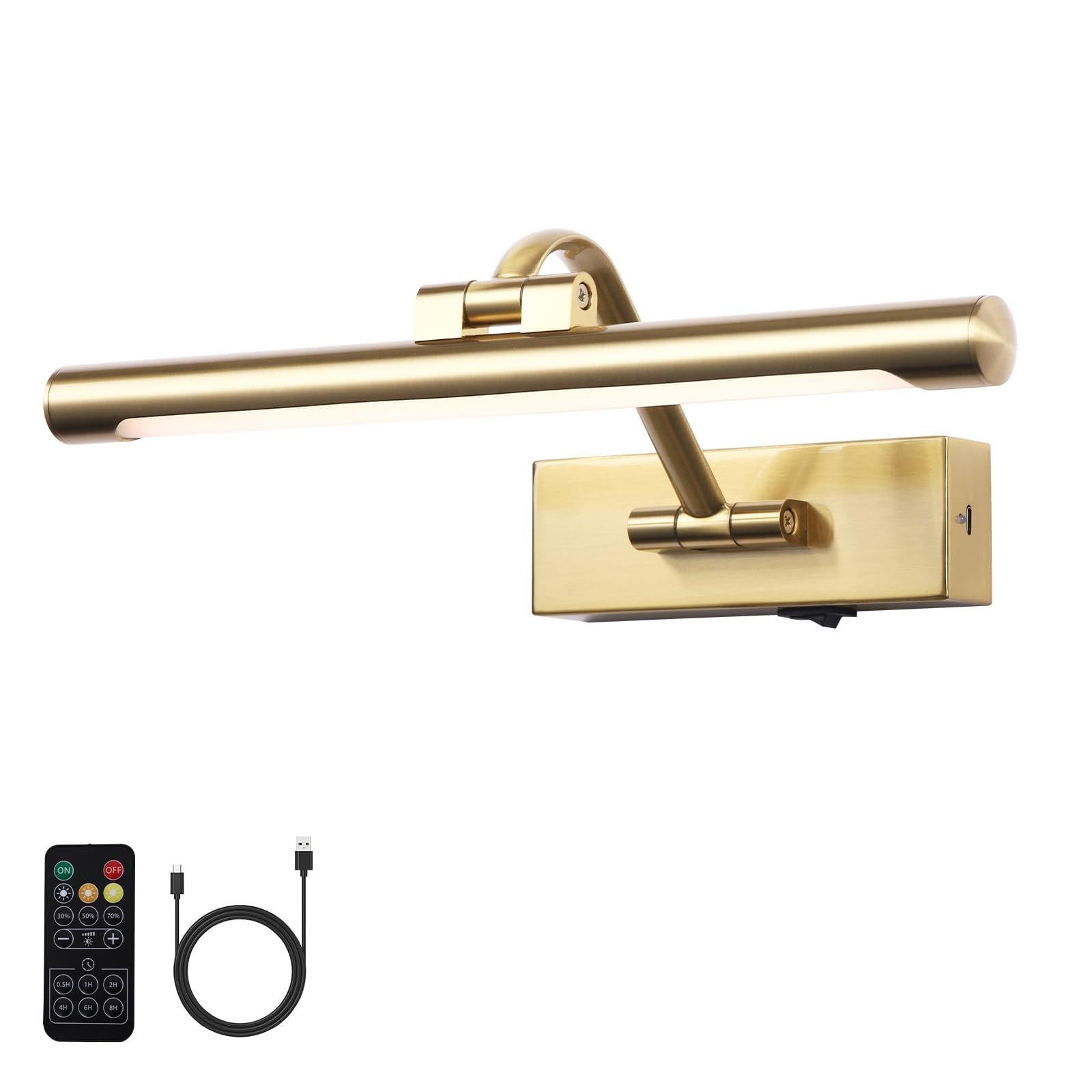 yumcrelect 12.6 inch LED Wireless Picture Lights for Wall Rechargeable, Battery Operated Art Ligh... | Amazon (US)