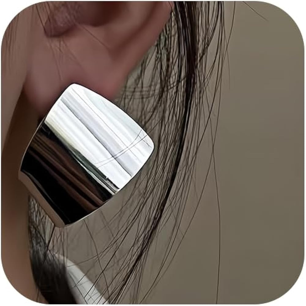 Gold Abstract Statement Earrings for Women Chunky Square High Polished Geometric Dangle Earring T... | Amazon (US)