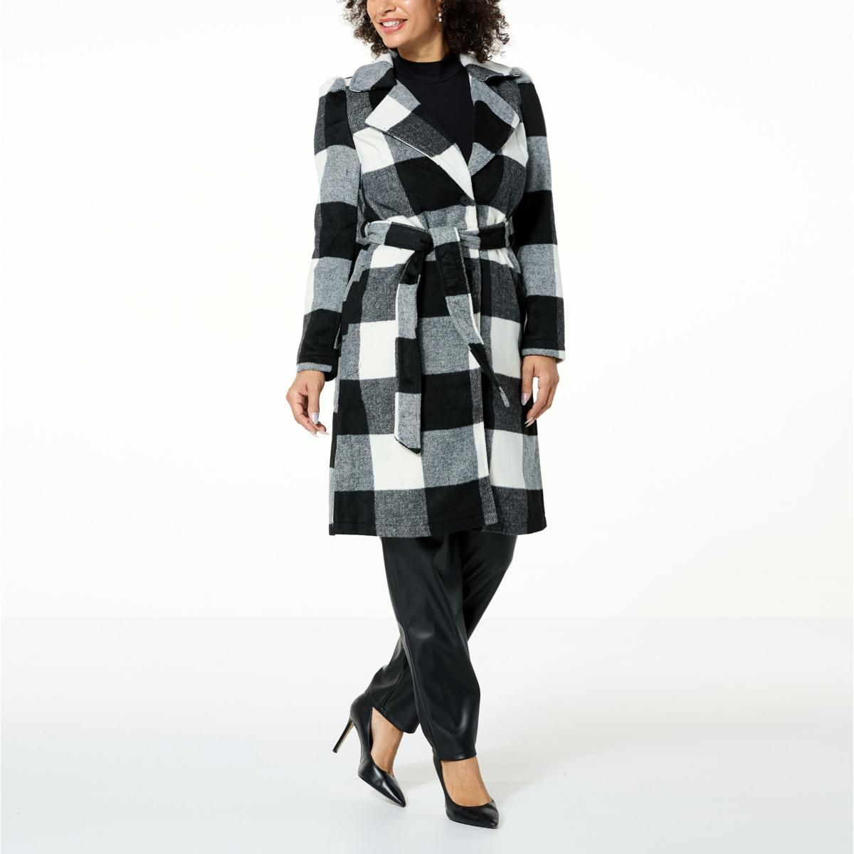 G by Giuliana Black Label Plaid Trench Coat | HSN