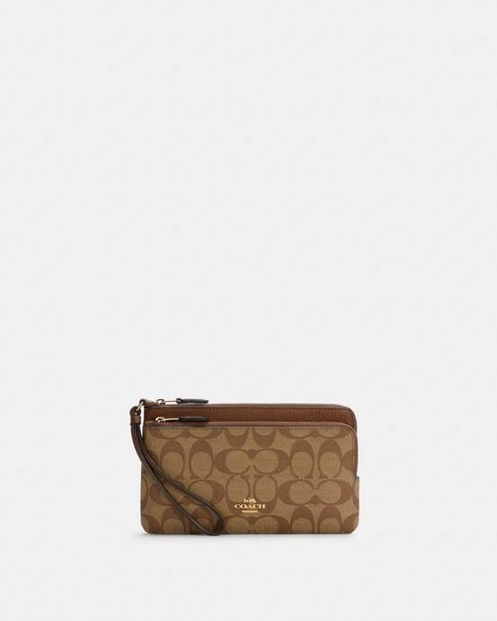 Double Zip Wallet In Signature Canvas | Coach Outlet
