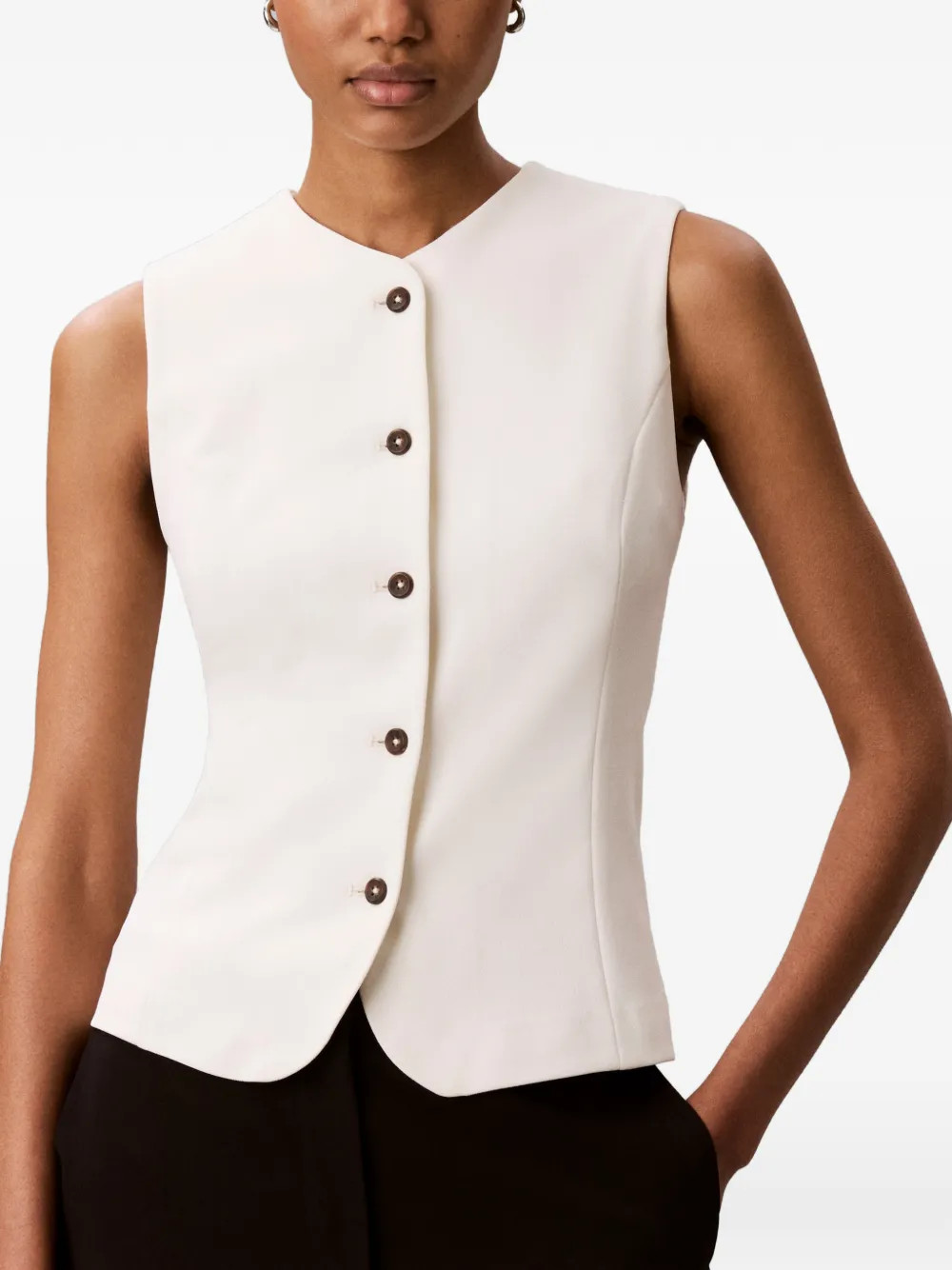 button-up waistcoat | Farfetch Global