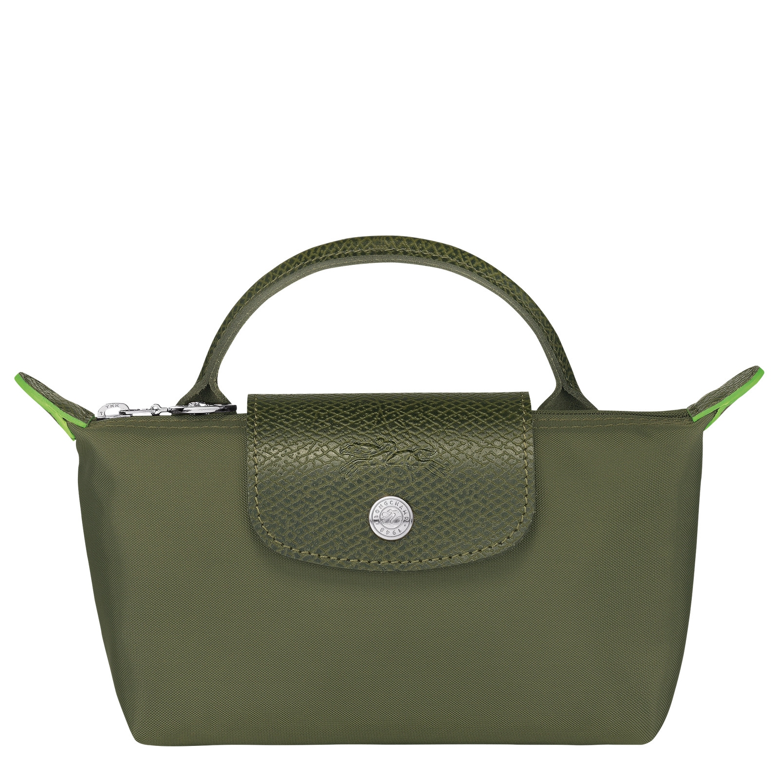 Le Pliage Green Pouch with handle Forest - Recycled canvas (34175919479) | Longchamp GB | Longchamp