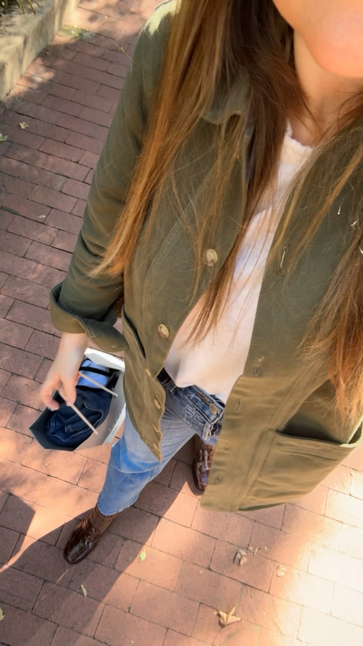 A super comfortable fall outfit and you’ll also feel chic!! Obsessed with these new loafers and they’re currently on sale. My jacket runs a little big, so you may want to take your smaller size if you’re between sizes. I could wear a small or XS but went with the XS for the sleeves. And, the store associate told me it will loosen a bit with wear. 

#LTKStyleTip #LTKSeasonal #LTKShoeCrush