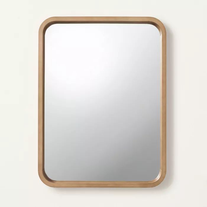 Rectangle Wood Framed Mirror Natural - Hearth & Hand™ with Magnolia | Target
