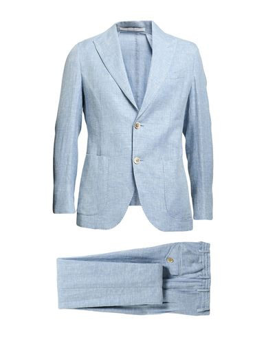Eleventy Man Suit Light blue Size 36 Linen, Wool, Silk | YOOX (US)