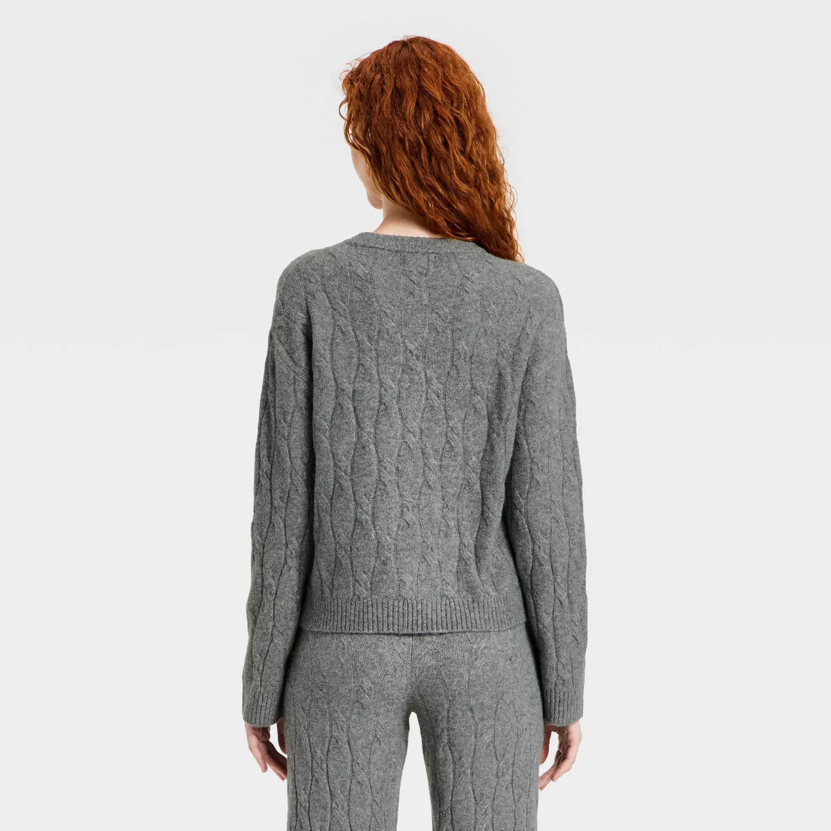 Women's Cozy Knit Boucle Crewneck Pullover Sweater - Universal Thread™ Heather Gray | Target