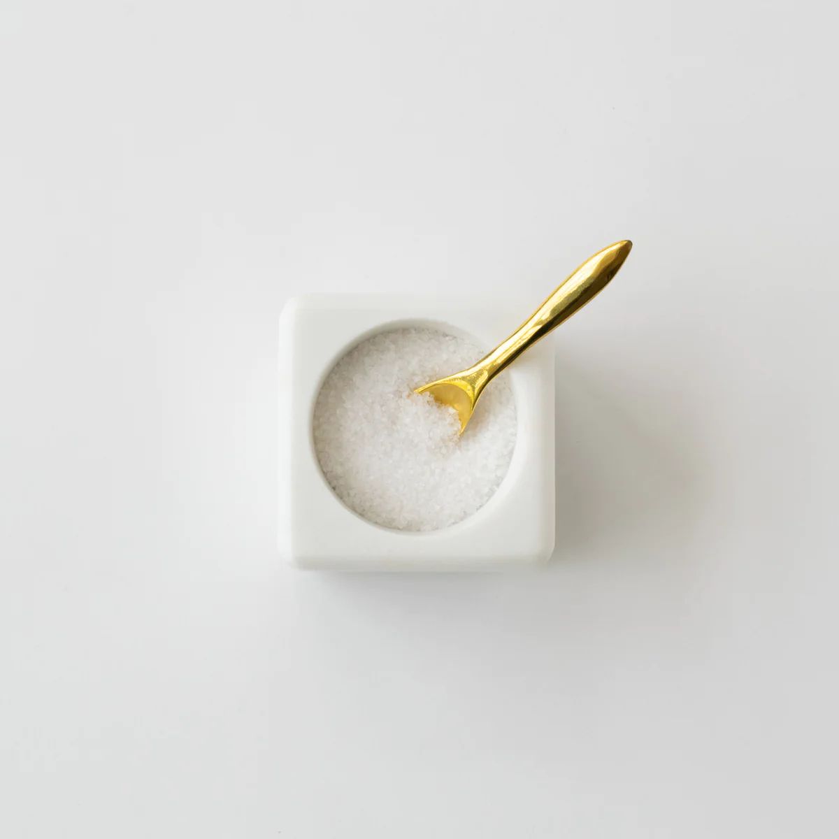 Marble Bowl with Brass Spoon | Stoffer Home