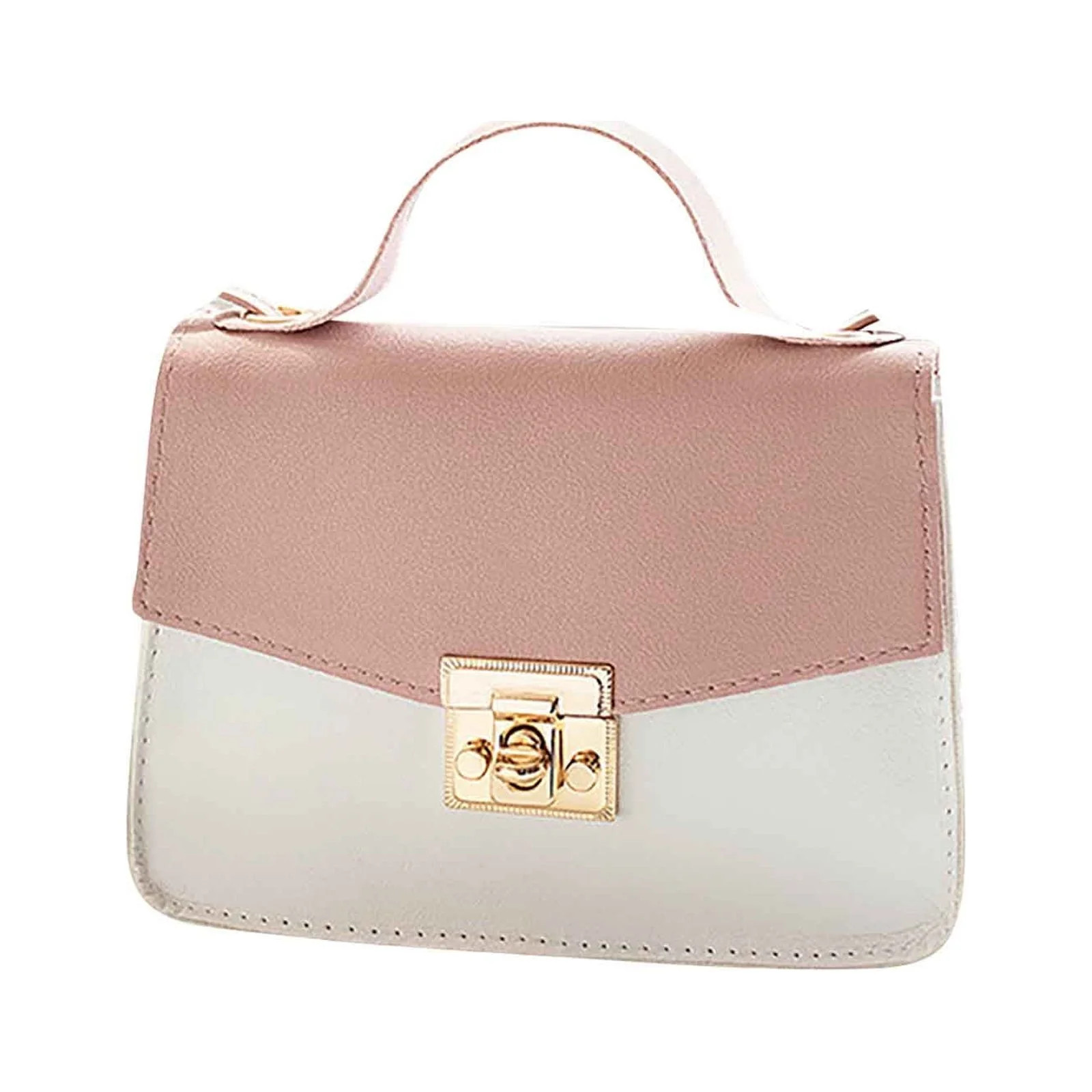 Zeceouar Unisex Leather Crossbody Bag with Multi Compartment, Pink | Walmart (US)