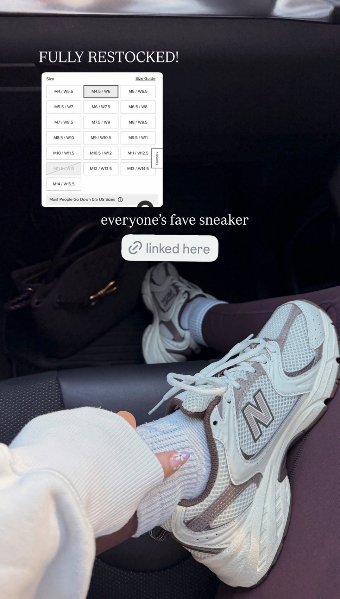 FULLY RESTOCKED!  everyone’s fave sneaker 👟🤍 i love the new balance 530’s! Size down 1/2 size! 

Sneakers, neutral sneakers, brown sneakers, mom sneakers, everyday sneakers, neutral shoe, spring sneaks, spring shoe, new balance sneakers, trendy sneakers, everyday outfit, athleisure style, athleisure outfit, what to wear 

#LTKmomlife #LTKActive #LTKSeasonal