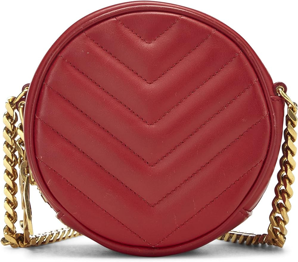 Amazon.com: Yves Saint Laurent, Pre-Loved Red Chevron Calfskin Bubble Crossbody Small, Red : Luxu... | Amazon (US)