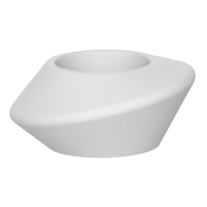 Off-White Low Top Angled Pot, 21.5" | At Home