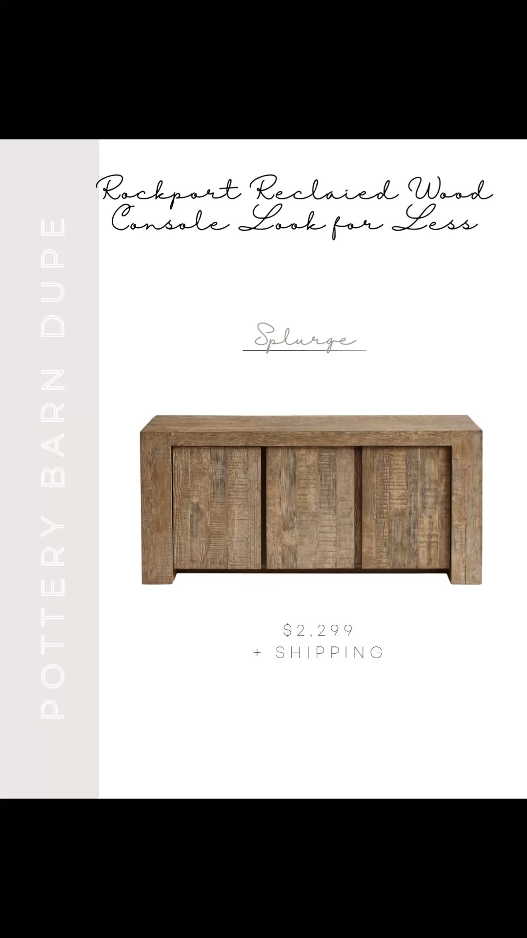 The Pottery Barn Rockport reclaimed wood console look for so much less 🤍 Found the best dupes to get that warm, rustic, high-end console look without the splurge — perfect for an entryway or behind the couch. Linking them all here!

#LTKSaleAlert #LTKHome