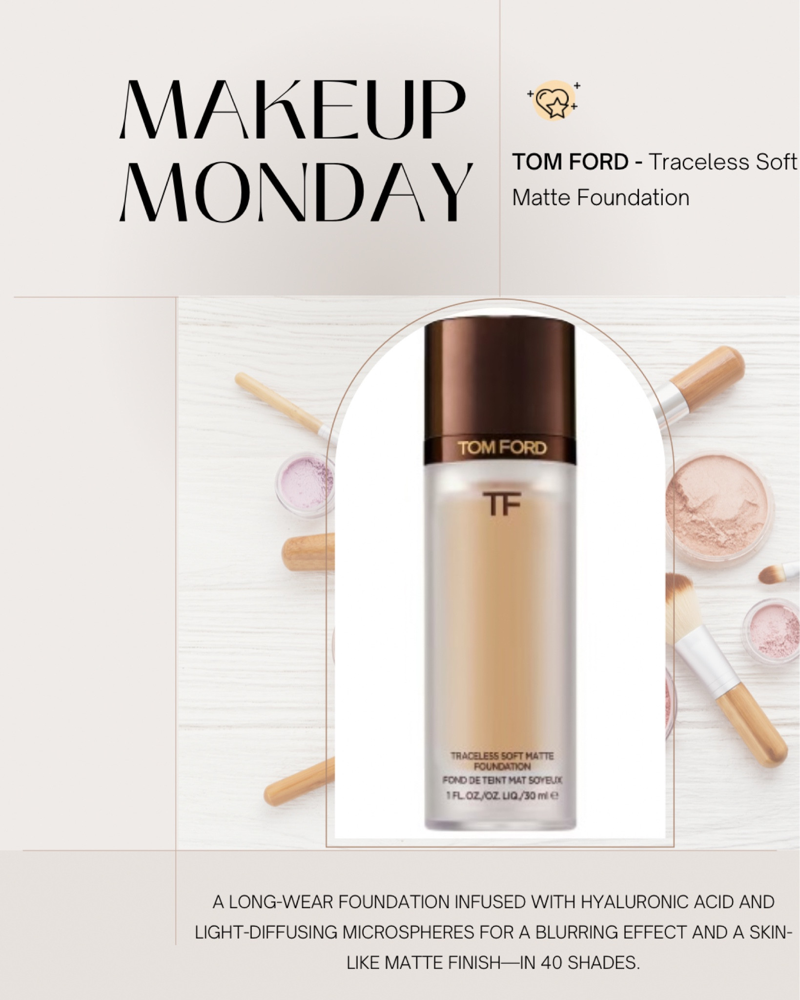 Makeup monday
Tom ford soft matte foundation 
Makeup 
Beauty 
Makeup routine 
Full coverage foundation 
Second skin foundation 
Lightweight foundation 
Makeup finds 
Sephora 
Nordstrom 


#LTKunder100 #LTKSeasonal #LTKbeauty
