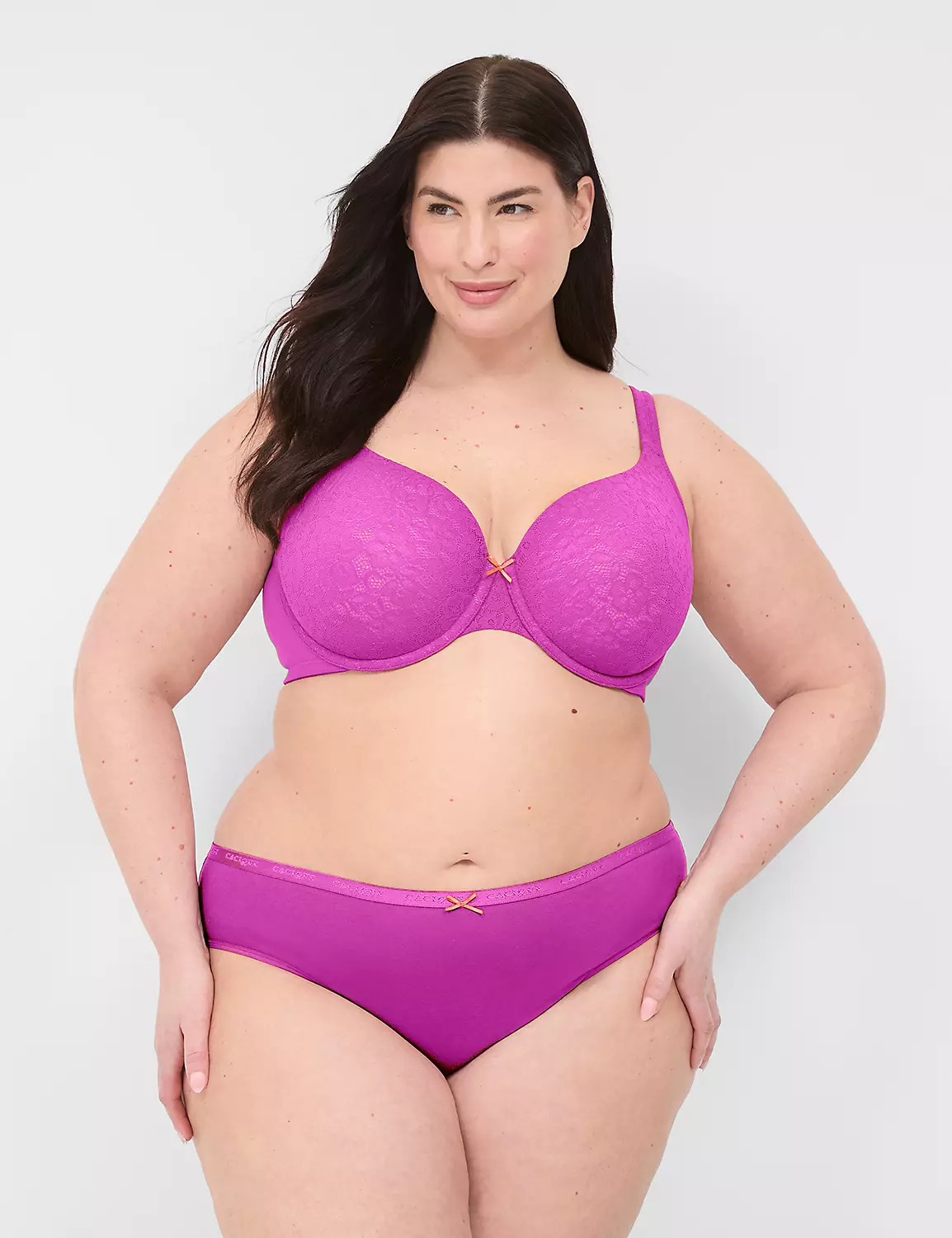 Cotton Lightly Lined T-Shirt Bra With Lace | LaneBryant | Lane Bryant (US)