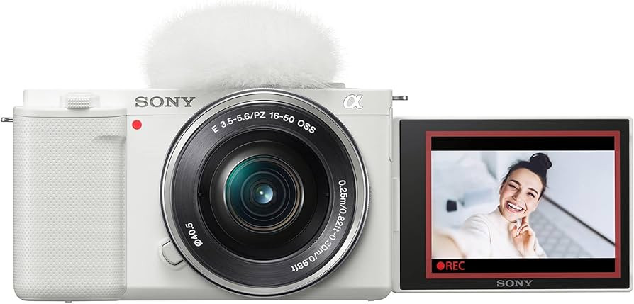 Sony Alpha ZV-E10 - APS-C Interchangeable Lens Mirrorless Vlog Camera Kit - White | Amazon (US)