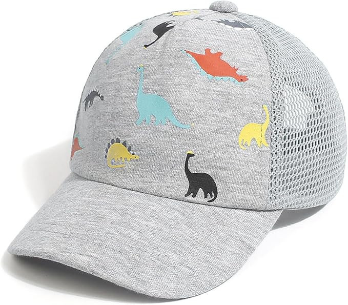 Duoyeree Toddler Baseball Cap Baby Cap Sun hat Print Dinosaur Pattern and Solid Color hat Kids bo... | Amazon (US)