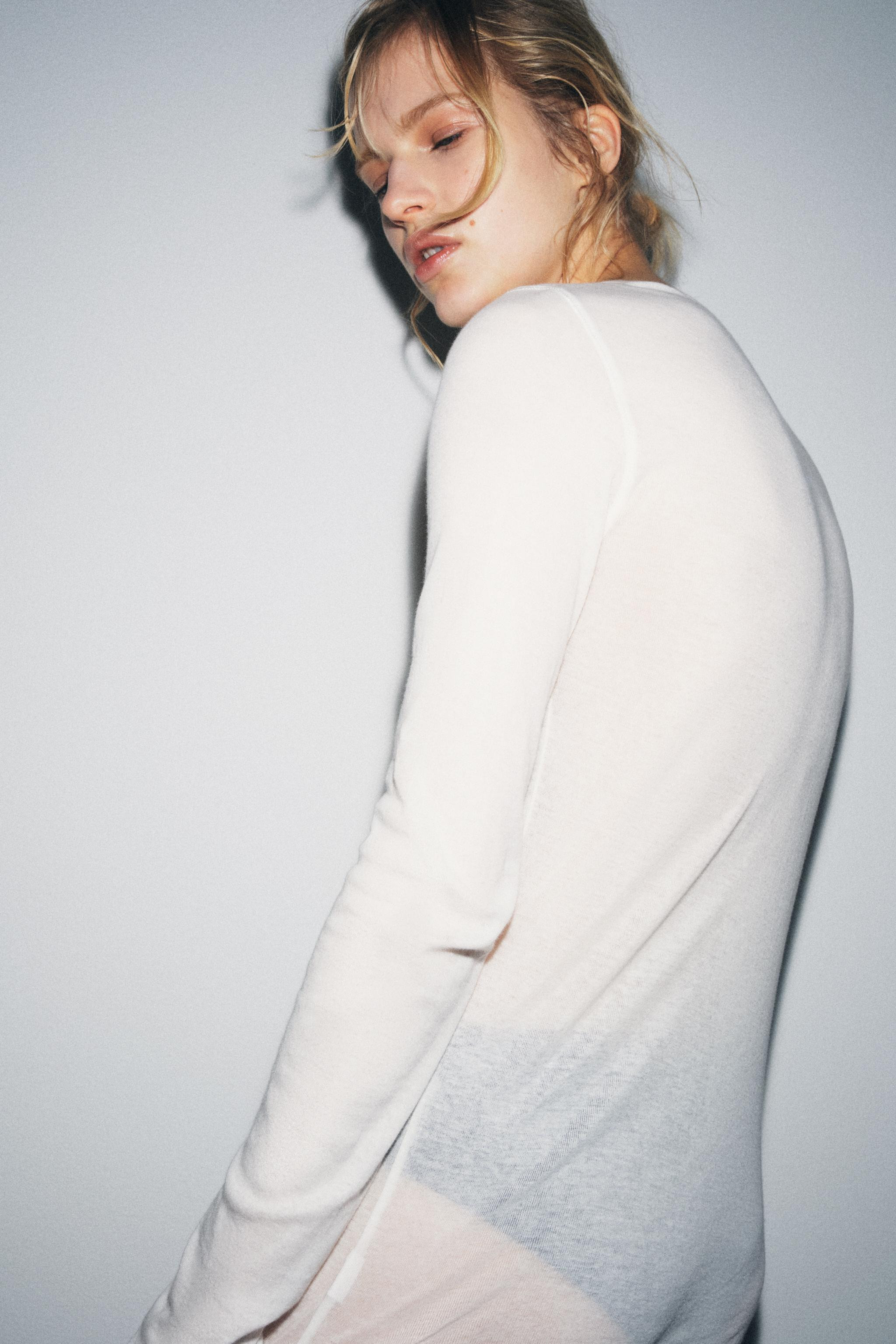 COTTON LONG SLEEVE T-SHIRT | Zara UK