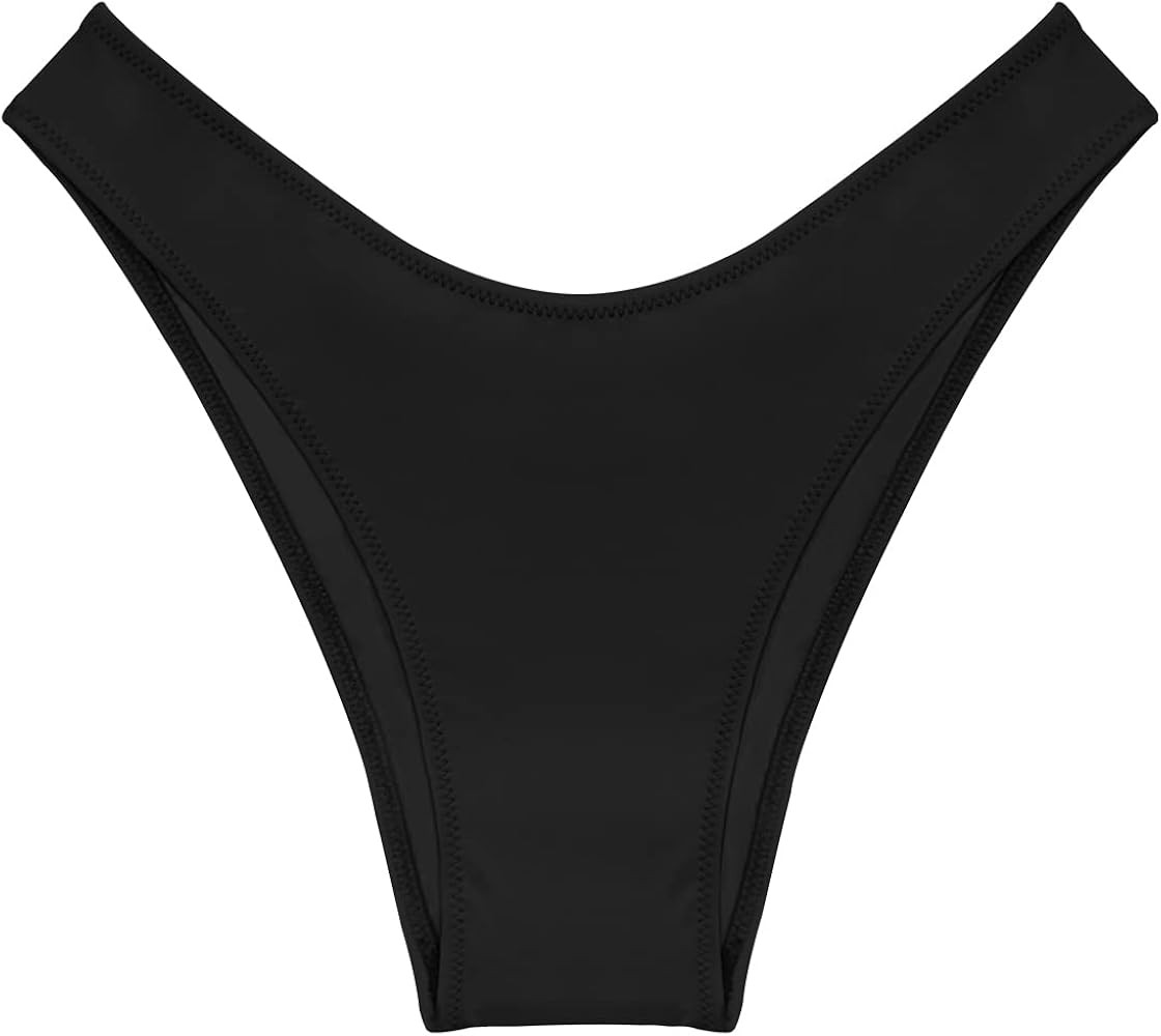 Kepblom Women's Low Rise High Cut Bikini Bottom | Amazon (US)