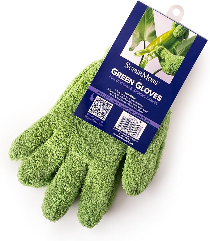 SuperMoss (01710) Microfiber Dusting Gloves for Plants – Gentle Leaf Shine & Cleaner for Housep... | Amazon (US)