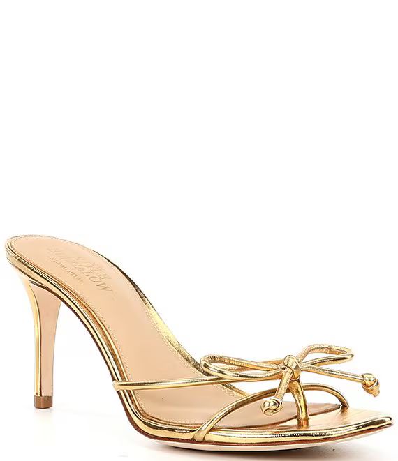 x The Style Bungalow Amore Bow Metallic Leather Dress Sandals | Dillard's