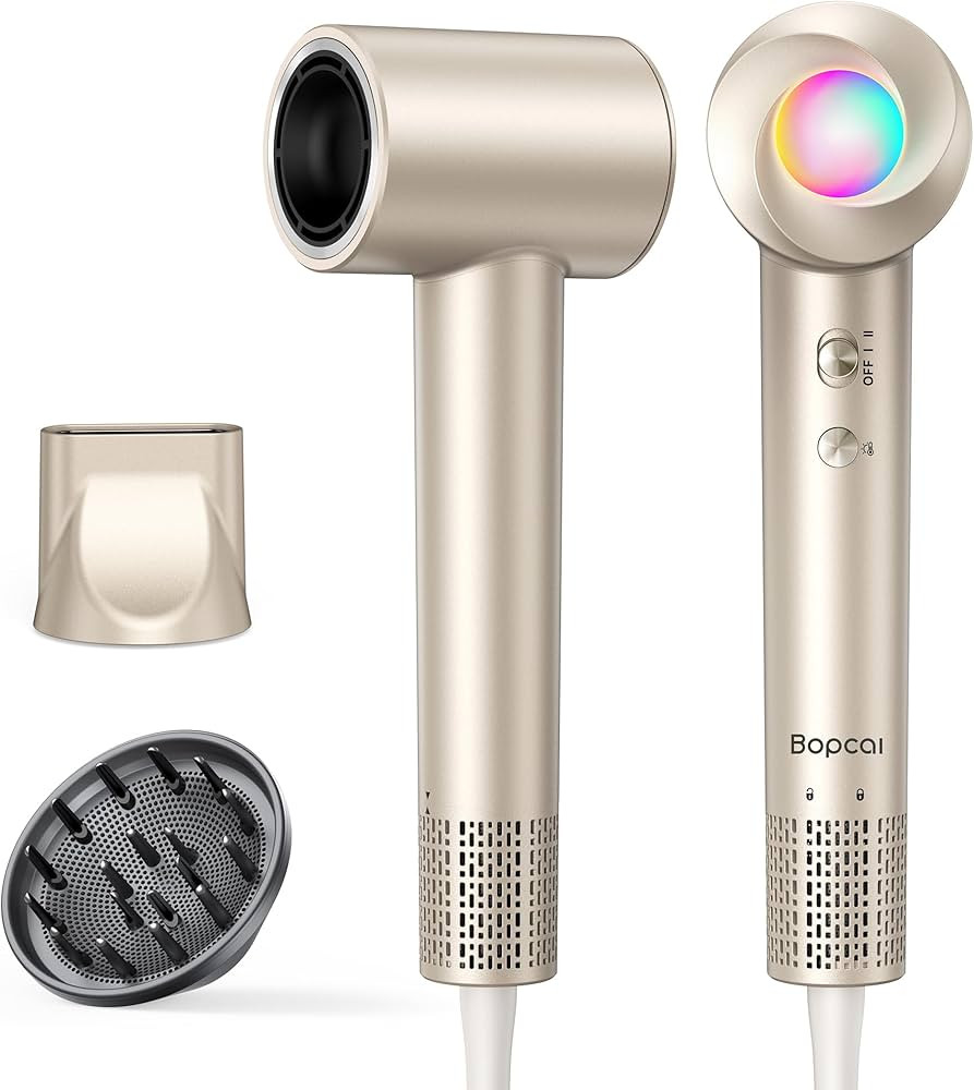 Ionic Hair Dryer with Diffuser - 160000RPM High-Speed Blow Dryer, 500 Millons Ions Frizz Free, Fa... | Amazon (US)