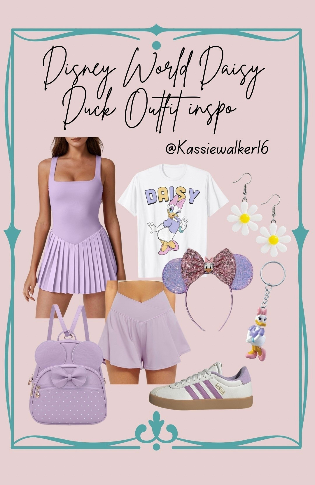 Disney World Series of character outfits --Daisy Duck outfit inspo. #outfitinsp #disneyoutfits #disneycharacters #disneyworld #daisyduck #daisyduckoutfit 

#LTKFindsUnder50 #LTKKids #LTKTravel