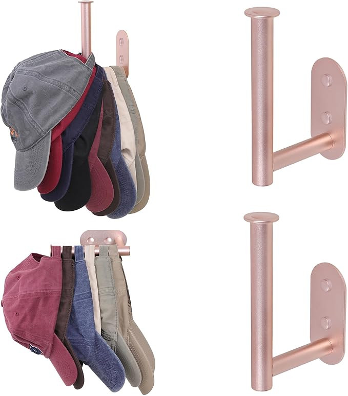 Hat Rack for Wall, Hat Organizer for Baseball Caps, Space Aluminum Alloy Hat Organizer, Adhesive ... | Amazon (US)