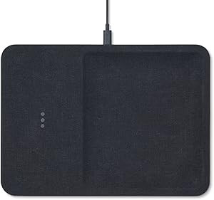 Courant Catch:3 Essentials - Belgian Linen Wireless Charging Station and Valet Tray (Charcoal) - ... | Amazon (US)