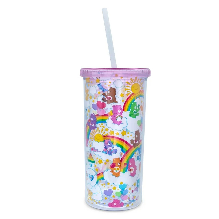 Care Bears Taza de Carnaval con Estrellas Arcoíris con Tapa y Popote / Capacidad de 20 Onzas | Walmart (US)