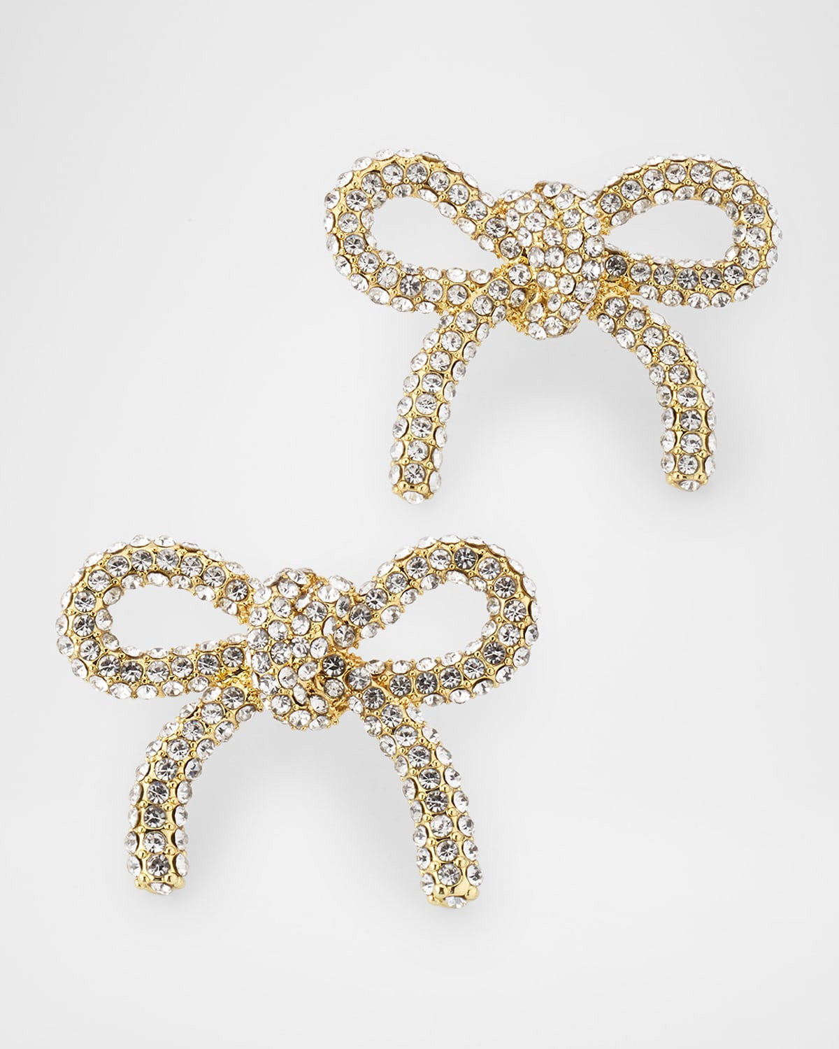 Pave Bow Stud Earrings | Neiman Marcus