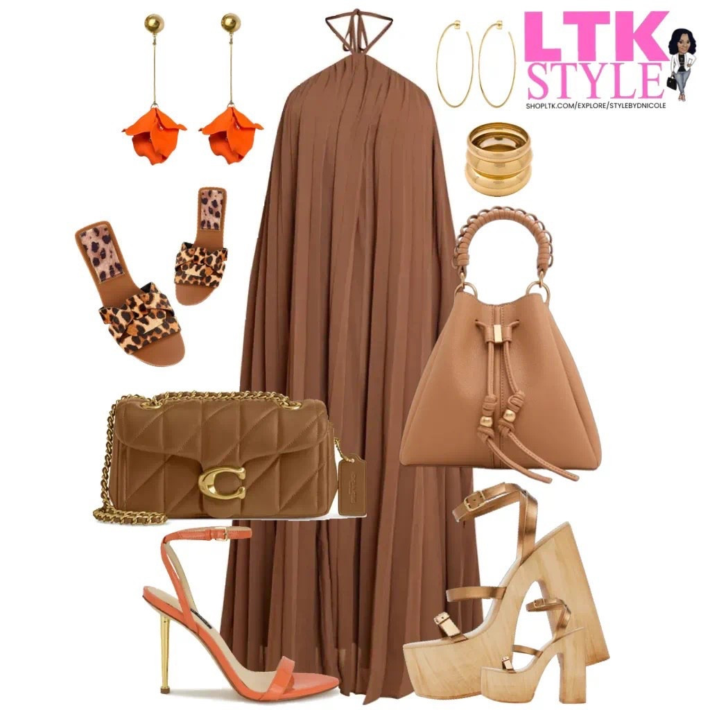 Beautiful shades of brown and caramel wrapped in a casually delicious look. 

Available in sizes 12-26. 

#LTKParties #LTKPlusSize #LTKSummerEdit