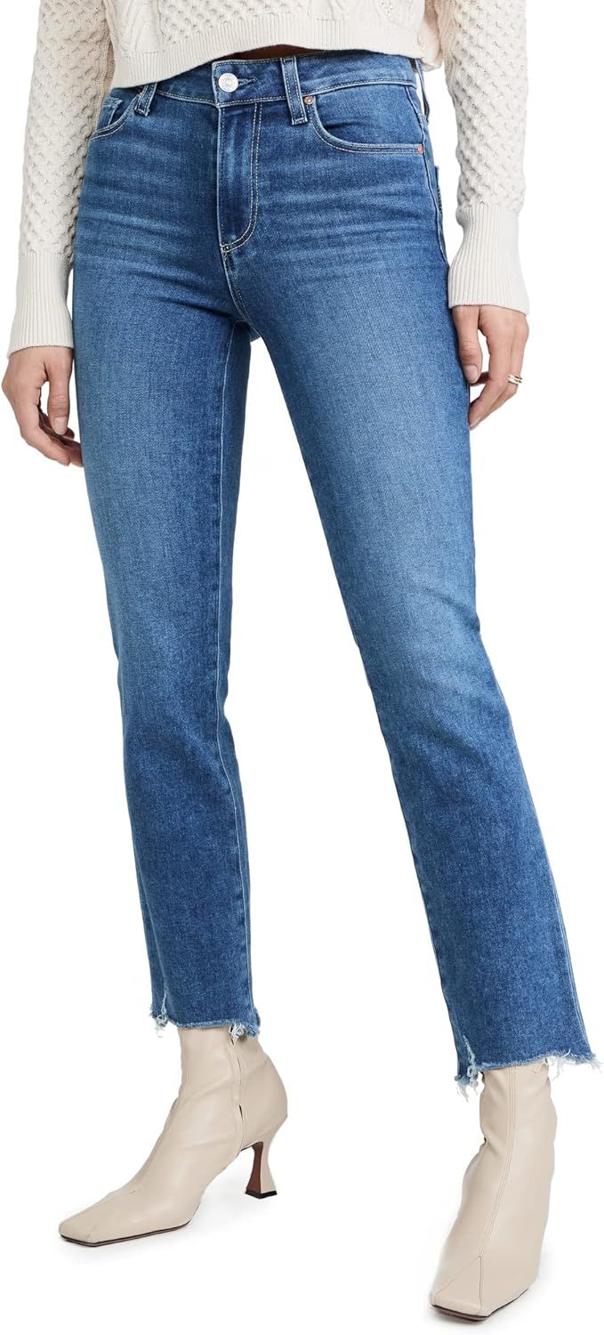 PAIGE Women's Cindy Bay Jeans with Destroyed Hem | Amazon (US)