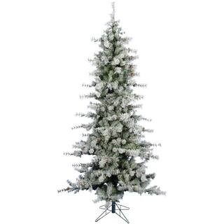 7.5-ft. Unlit Buffalo Fir Green Slim Artificial Artificial Christmas Tree | The Home Depot